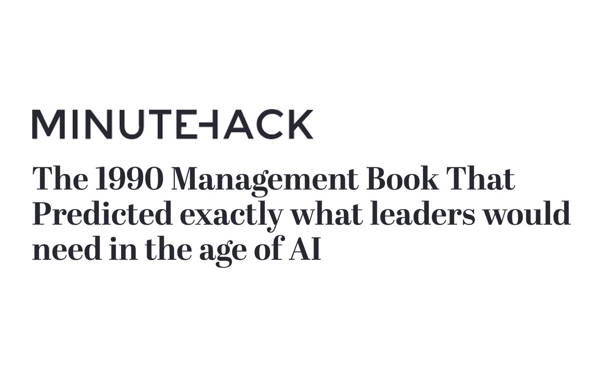 Minutehack: The 1990 management book that predicted what leaders would need in the age of AI